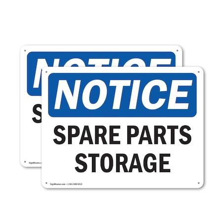 Signmission Spare Parts Storage, 10 in W x Rectangle, Plastic OS-2PACK-NS-P-710-L-18378